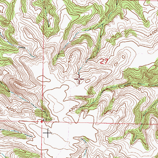 Topographic Map of 03S45E27ACBC02 Well, MT