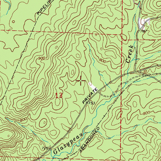 Topographic Map of Gross Lake Dam, AR
