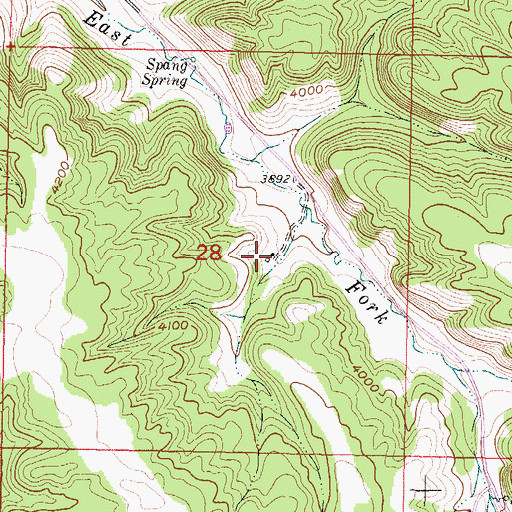 Topographic Map of 03S42E28ACDC01 Well, MT