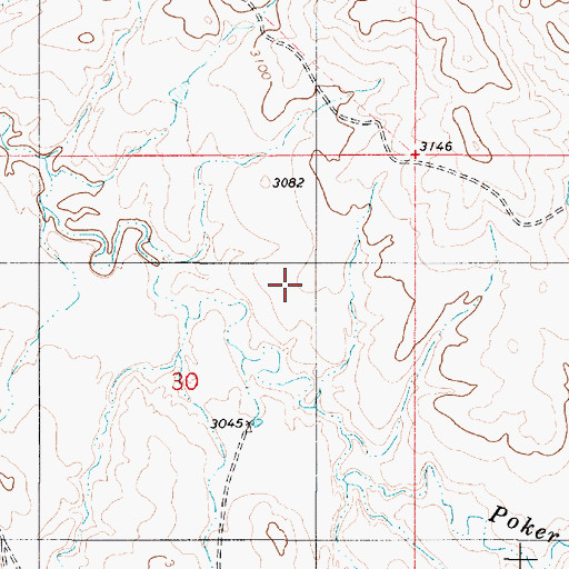 Topographic Map of 03S53E30ACC_01 Well, MT