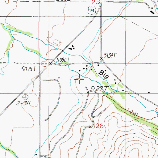 Topographic Map of 03S04E26BA__01 Well, MT