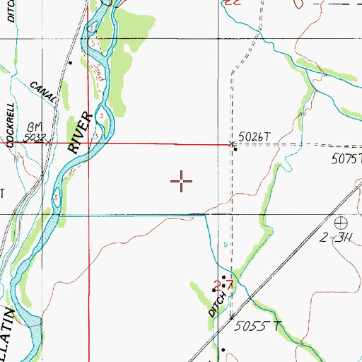 Topographic Map of 03S04E27BA__01 Well, MT