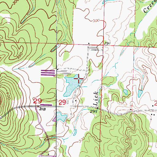 Topographic Map of Rocky Mound Pond Dam, AR