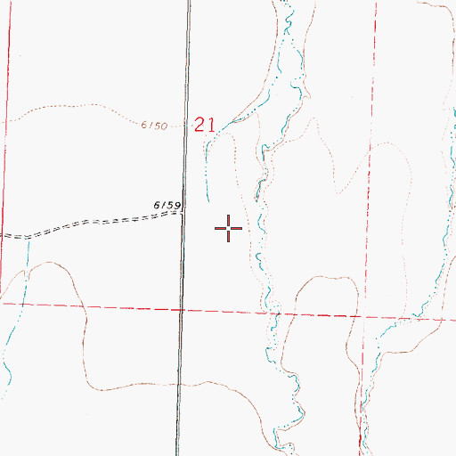 Topographic Map of 03S15W21DCAB01 Well, MT