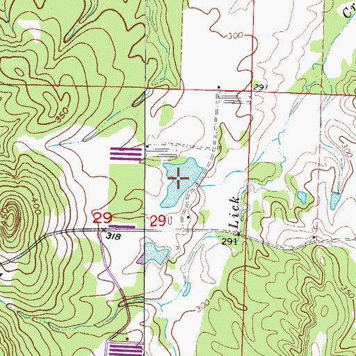 Topographic Map of Rocky Mound Pond, AR