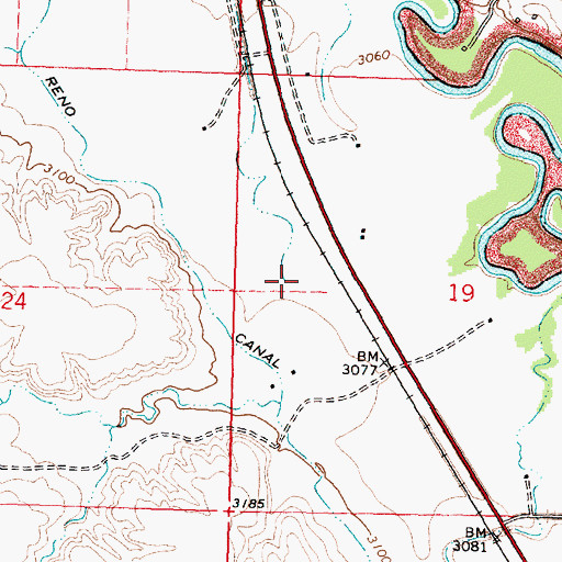 Topographic Map of 03S35E19BC__01 Well, MT