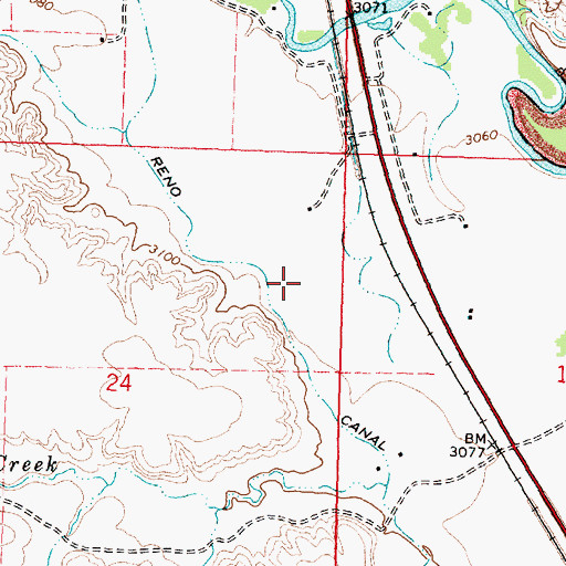 Topographic Map of 03S34E24AA__01 Well, MT