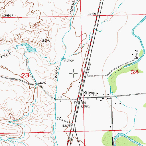 Topographic Map of 03S23E23DAAA01 Well, MT
