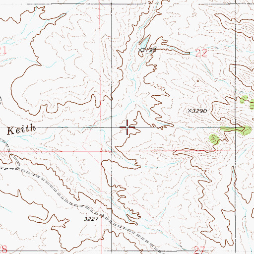 Topographic Map of 03S56E22BCCC01 Well, MT