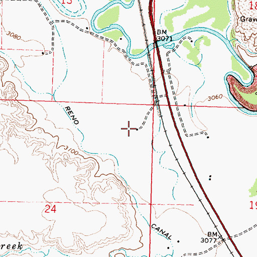 Topographic Map of 03S35E24AADB01 Well, MT