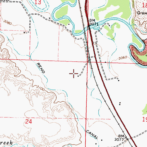 Topographic Map of 03S34E24AAAC01 Well, MT