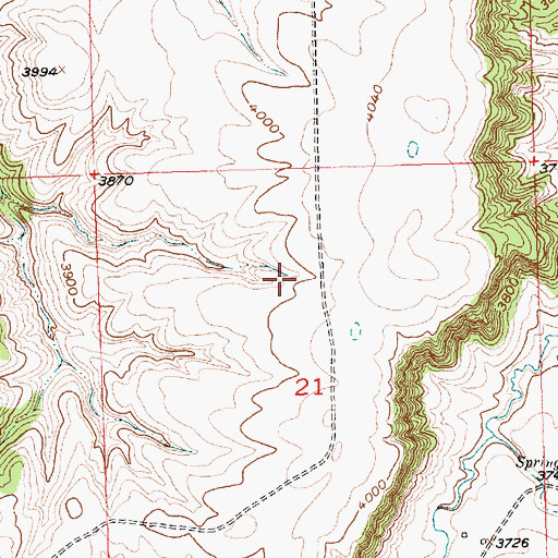 Topographic Map of 03S22E21BADD01 Well, MT