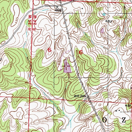 Topographic Map of Smith Lake, AR
