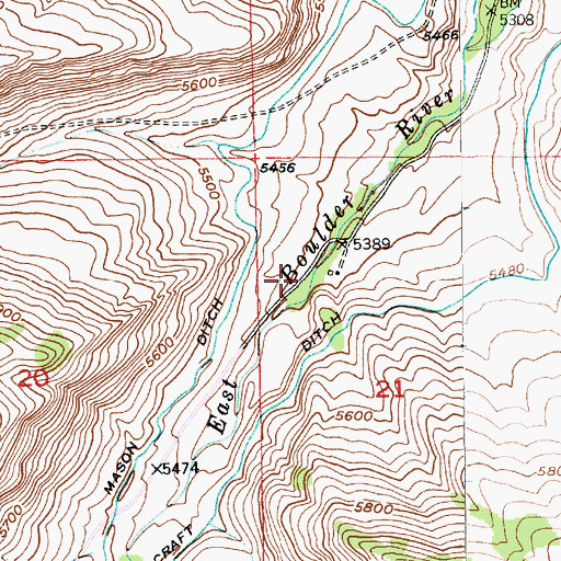 Topographic Map of 03S13E21BCBA01 Spring, MT