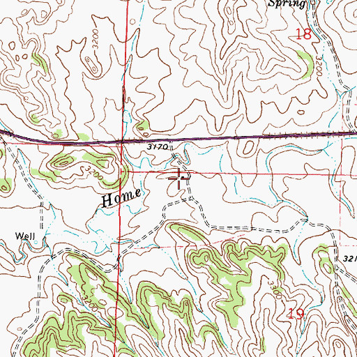 Topographic Map of 03S46E19BBBB01 Well, MT