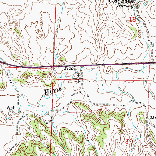 Topographic Map of 03S46E18CCCC01 Well, MT