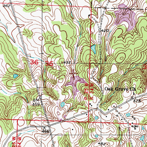 Topographic Map of Royston Lake Three Dam, AR