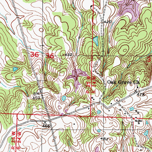 Topographic Map of Royston Lake Three, AR