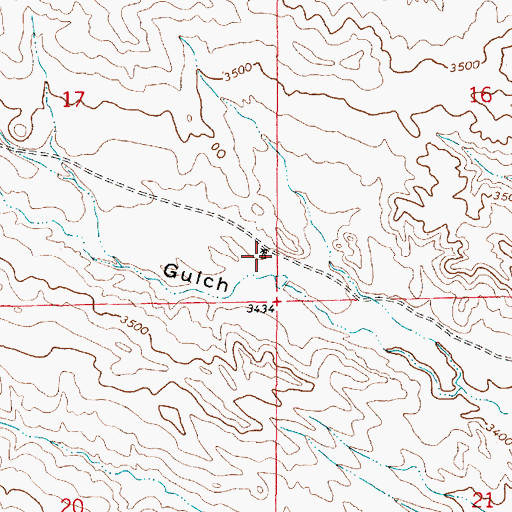Topographic Map of 03S48E17DDAD01 Well, MT