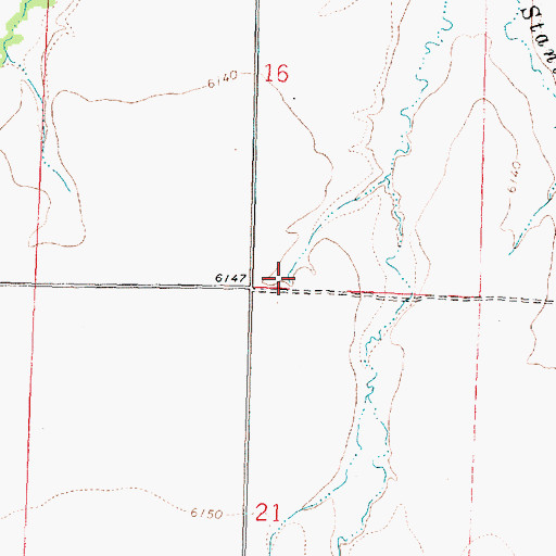 Topographic Map of 03S15W16DCCD01 Well, MT