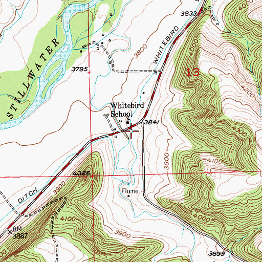 Topographic Map of 03S19E13CCAA02 Well, MT
