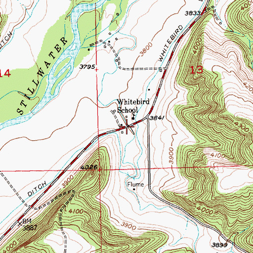Topographic Map of 03S19E13CCAB01 Well, MT