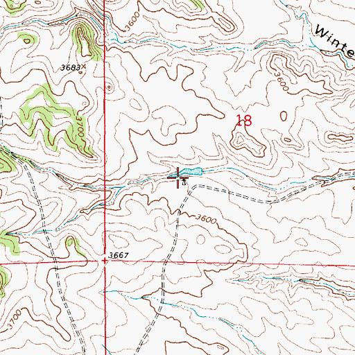 Topographic Map of 03S48E18CACC01 Well, MT