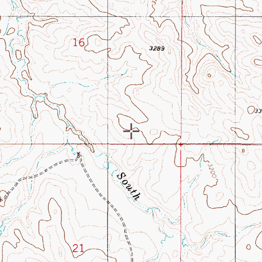 Topographic Map of 03S53E21BAA_01 Well, MT