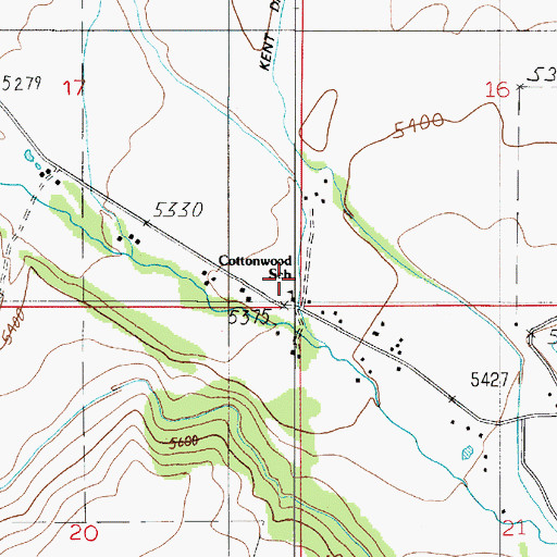 Topographic Map of 03S05E17DDD_01 Well, MT