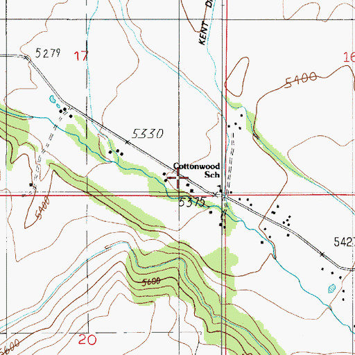 Topographic Map of 03S05E17DDC_01 Well, MT