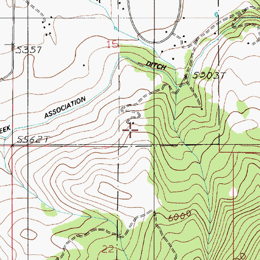 Topographic Map of 03S05E15DCCA01 Well, MT