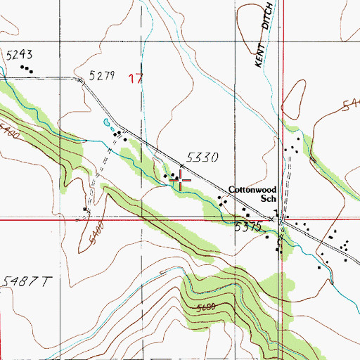 Topographic Map of 03S05E17DC__01 Well, MT