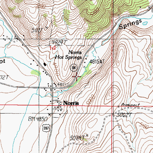 Topographic Map of 03S01W14DAB_02 Well, MT