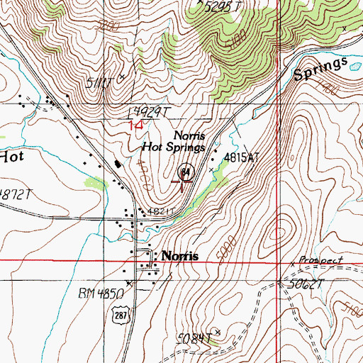 Topographic Map of 03S01W14DAB_01 Well, MT