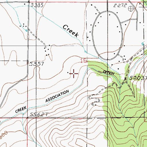 Topographic Map of 03S05E15CA__01 Spring, MT
