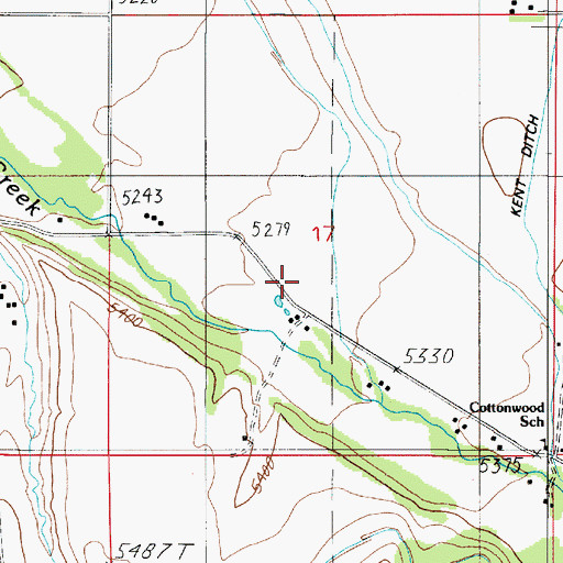 Topographic Map of 03S05E17CA__01 Spring, MT
