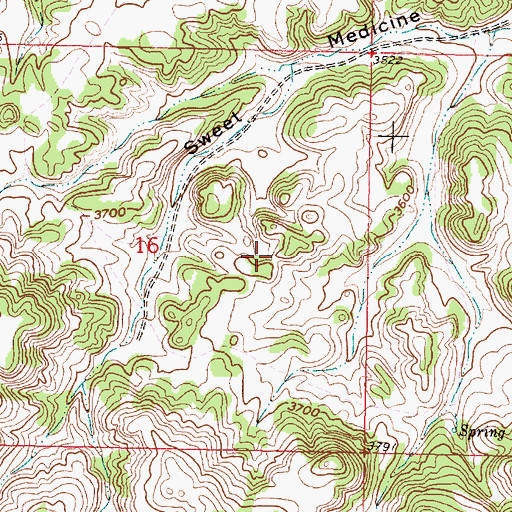 Topographic Map of 03S46E17AABA01 Spring, MT