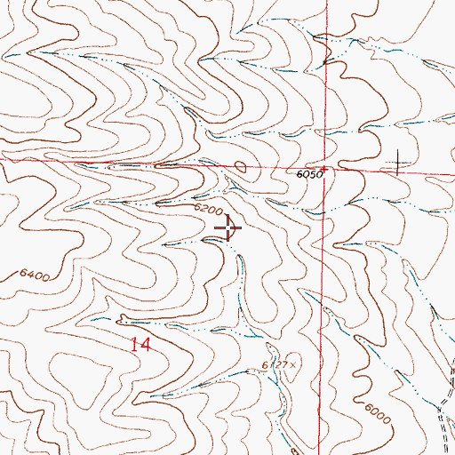 Topographic Map of 03S08W14AACB01 Well, MT