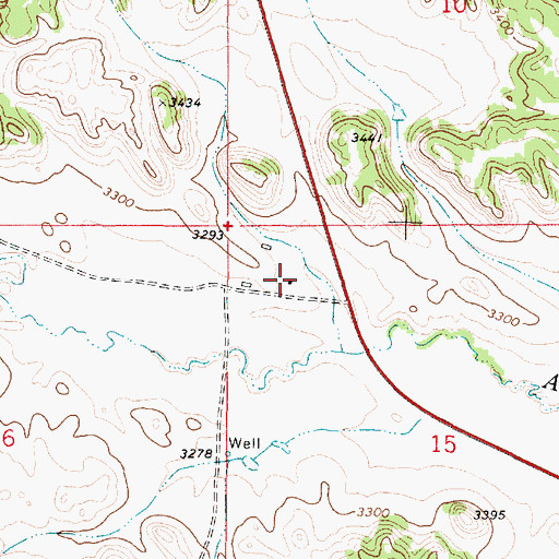 Topographic Map of 03S50E15BBAC01 Well, MT