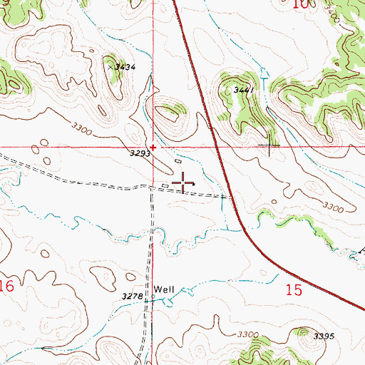 Topographic Map of 03S50E15BBBD01 Well, MT
