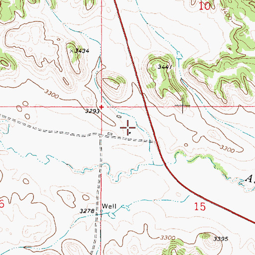 Topographic Map of 03S50E15BBAD01 Well, MT
