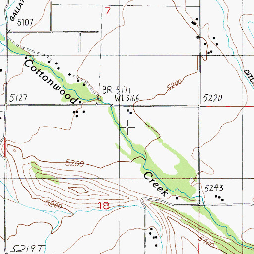 Topographic Map of 03S05E18AB__01 Well, MT
