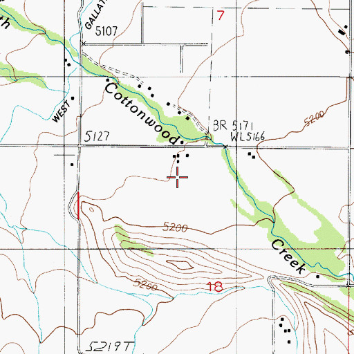 Topographic Map of 03S05E18BA__01 Well, MT