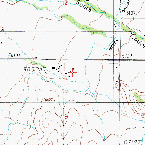 Topographic Map of 03S04E13AB__01 Well, MT