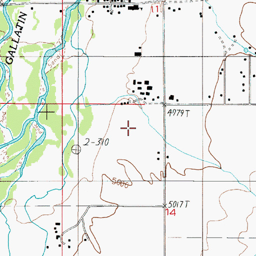 Topographic Map of 03S04E14BA__01 Well, MT