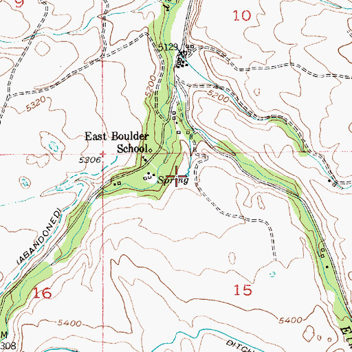 Topographic Map of 03S13E15BABA01 Spring, MT