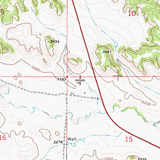 Topographic Map of 03S50E15BBBA01 Well, MT