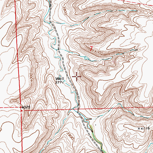 Topographic Map of 03S25E07C___01 Well, MT