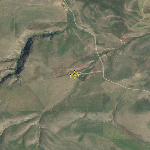 Aerial/Satellite Image of 03S16E09DACC01 Well, MT
