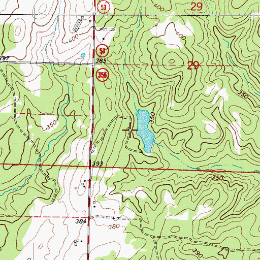 Topographic Map of Wilson Lake Dam, AR